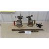 Image 1 : 2 Vintage Brass Blow Torches , Forged Tongs , Soldering Iron , Avon Anvil 