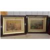 Image 1 : 2 Wood Framed Pictures 34'' x 29'' - 1 Is Missing Glass 