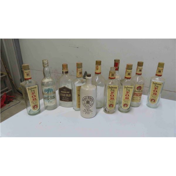 11 Hudson Bay Liquor Bottles