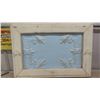 Image 4 : Repurposed Tin Ceiling with Wood Frame Coat Rack 31 1/2'' x 22'' 