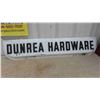 Image 1 : Plastic Light Cover Sign 'Dunrea Hardware' 48'' x 10'' - Has Damage at Lower Corner, See 