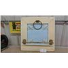 Image 1 : Tin Ceiling Panel Wood Framed Repurposed Into Towel Rack 24'' x 24'' 