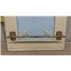 Image 5 : Tin Ceiling Panel Wood Framed Repurposed Into Towel Rack 24'' x 24'' 