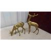 Image 5 : Brass Items: Candle Stick Holders , Decorative Plates , 2 Deer Figurines , Silverplated 