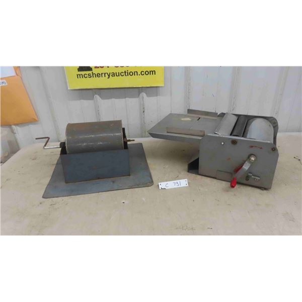 Vintage Gestetner Copy Machine , Tin Drum Rotatiing Roaster with Base 