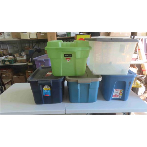 5 Totes with Lid - Various Sizes 