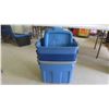 Image 3 : 4 Rubbermaid 68L Totes with Lids