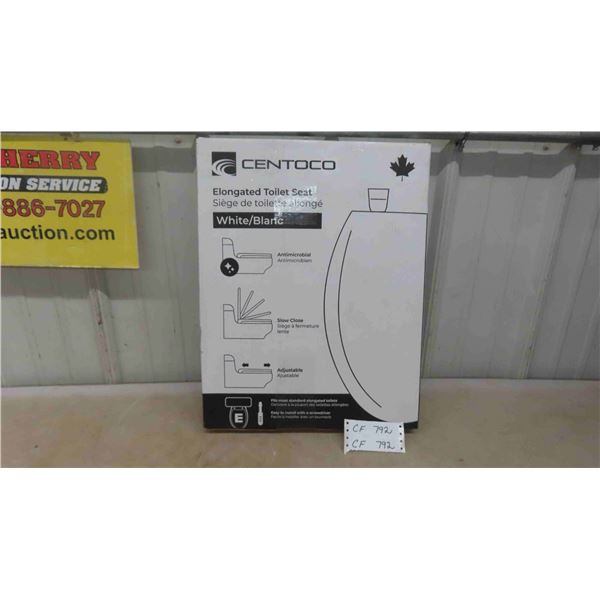 New Elongated White Toilet Seat 