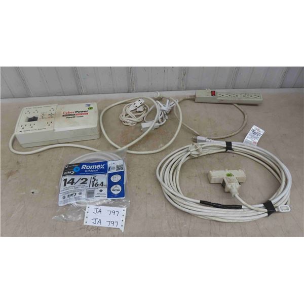 Cyber Power Surge Protector , Extension Cords , Power Bar , New 16ft 14/2 Wire  