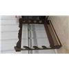 Image 2 : Gun Rack 25'' x 5'' x 27 1/2'' Missing Bottom Drawer , Harp 31'' x 25 1/2'' 
