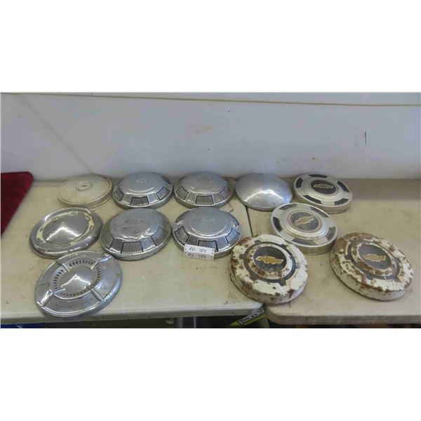 12 Chevy Hubcaps 