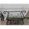 Image 2 : Wrought Iron Wine Bottle Rack 34'' x 24'' x 9'' 