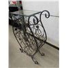 Image 3 : Wrought Iron Wine Bottle Rack 34'' x 24'' x 9'' 