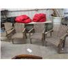 Image 1 : 4 Wood Yard Chairs with Folding Leg Table 29'' x 38'' x 86'' 