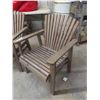 Image 2 : 4 Wood Yard Chairs with Folding Leg Table 29'' x 38'' x 86'' 