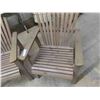 Image 3 : 4 Wood Yard Chairs with Folding Leg Table 29'' x 38'' x 86'' 