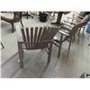 Image 6 : 4 Wood Yard Chairs with Folding Leg Table 29'' x 38'' x 86'' 