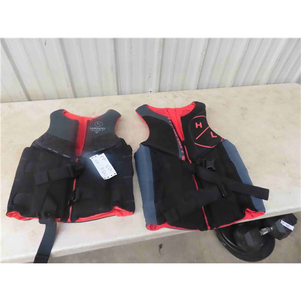 2 New Life Jackets - Adult Size Small , Adult Size Medium