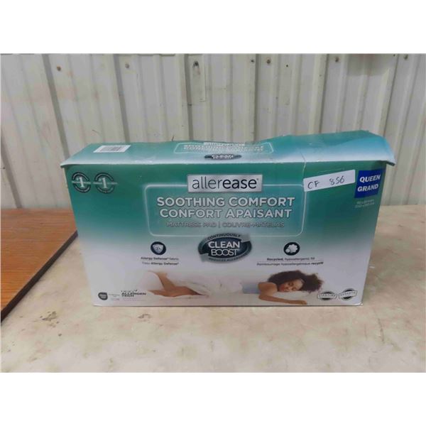 New Allerease Queen Size Comfort Mattress Pad 