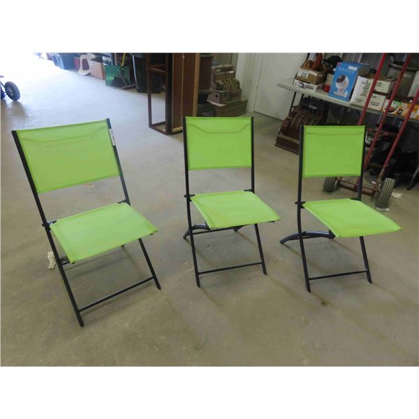 3 Folding Lawn Chairs 