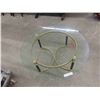 Image 2 : Brass and Glass Coffee Table 16'' Tall x 36'' Across 