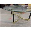 Image 3 : Brass and Glass Coffee Table 16'' Tall x 36'' Across 