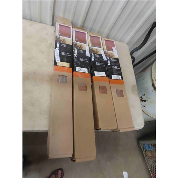 5 Boxes of Oak Wood Horizontal Blinds (3 Boxes) 24'' x 64'' (2 Boxes) 30'' x 64'' 