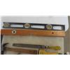 Image 7 : Carpentry Tools: Level, Saws, Clamps, Stapler, File, Manual Drill & More 