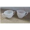 Image 4 : Carnival Glass Cream and Sugar Bowl, Fireking Cream and Sugar, Milk Glass Cream and 