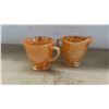 Image 5 : Carnival Glass Cream and Sugar Bowl, Fireking Cream and Sugar, Milk Glass Cream and 
