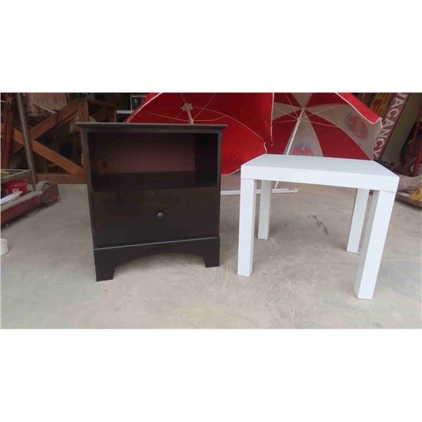 Night Table with Drawer 20 3/4'' x 16'' x 23 1/2'' , End Table 20'' x 20'' x 18'' 