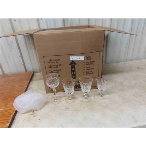 Full Box of Empty Wine Glasses 