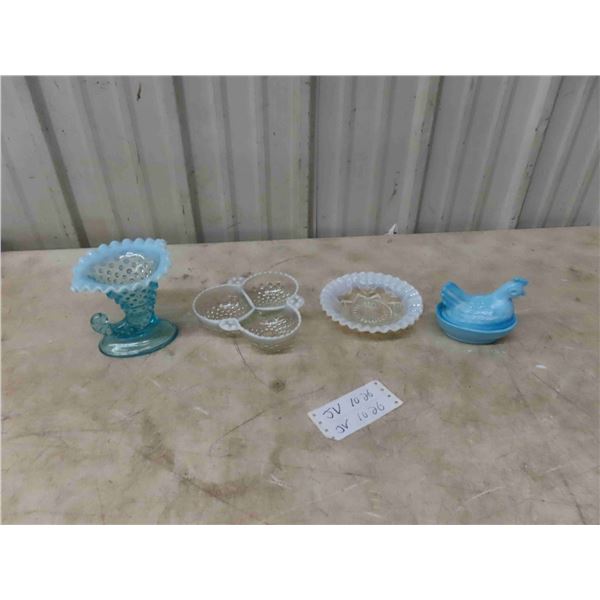 Fenton Vase, Dishes, Hen on Nest Candy Dish 
