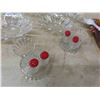 Image 3 : Carnival Glass Tray , Salt and Peppers & Nappy 