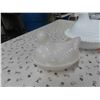 Image 2 : 2 Milk Glass Hens on Nest , Blown Glass Center Piece , Plus 