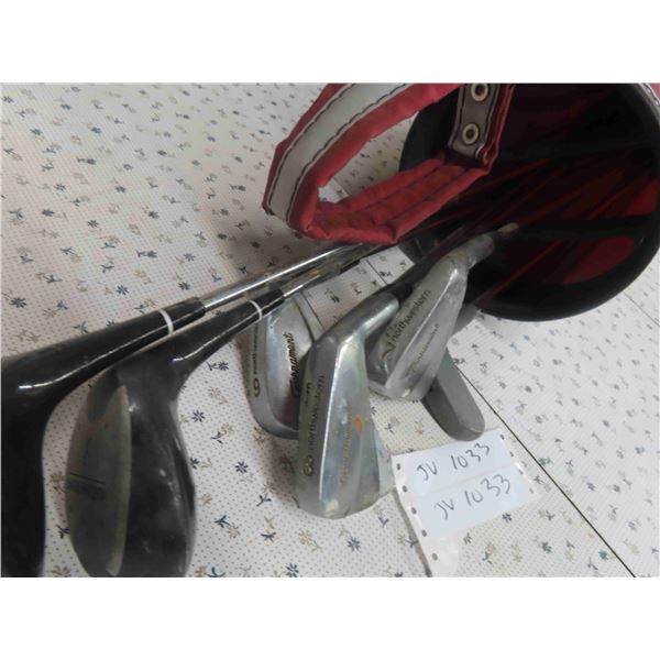 7 Golf Clubs and Bag 