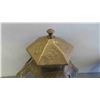 Image 6 : 2 Exterior Brass Lanterns - Masonic Temple 16 1/2'' Tall (Some Glass is Broken, See 