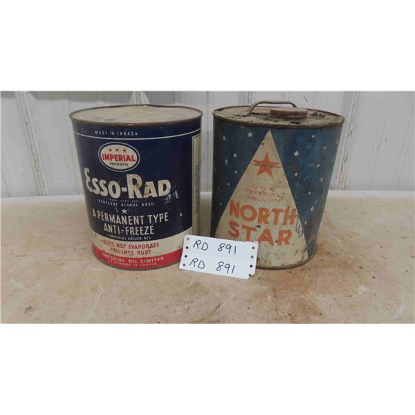 Imperial Esso-Rad Antifreeze, North Star Oil 1 Gallon Cans with Product 