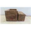Image 2 : Small Arms Ammo Crate 15 1/4'' x 9 1/2'' x 9'' , Horse Shoes Nails Crate 12'' x 5 3/4'' x 6 1/4'' 