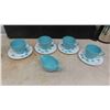 Image 6 : 5pce Vintage Canister Set , 4 Melmac Cups with Saucers, Wine Chilling Bucket, 7 