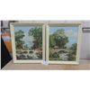 Image 1 : 2 Framed Paintings 19'' x 13'' 