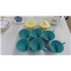 Image 7 : Corningware Tea Pot , Candle Stick Holders , Bisquit Tin , 6 Dorchester Coffee  Mugs, 