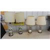Image 1 : 4 Table Lamps with Shades (2) 29 1/2'' Tall , (2) 25 1/2'' Tall 