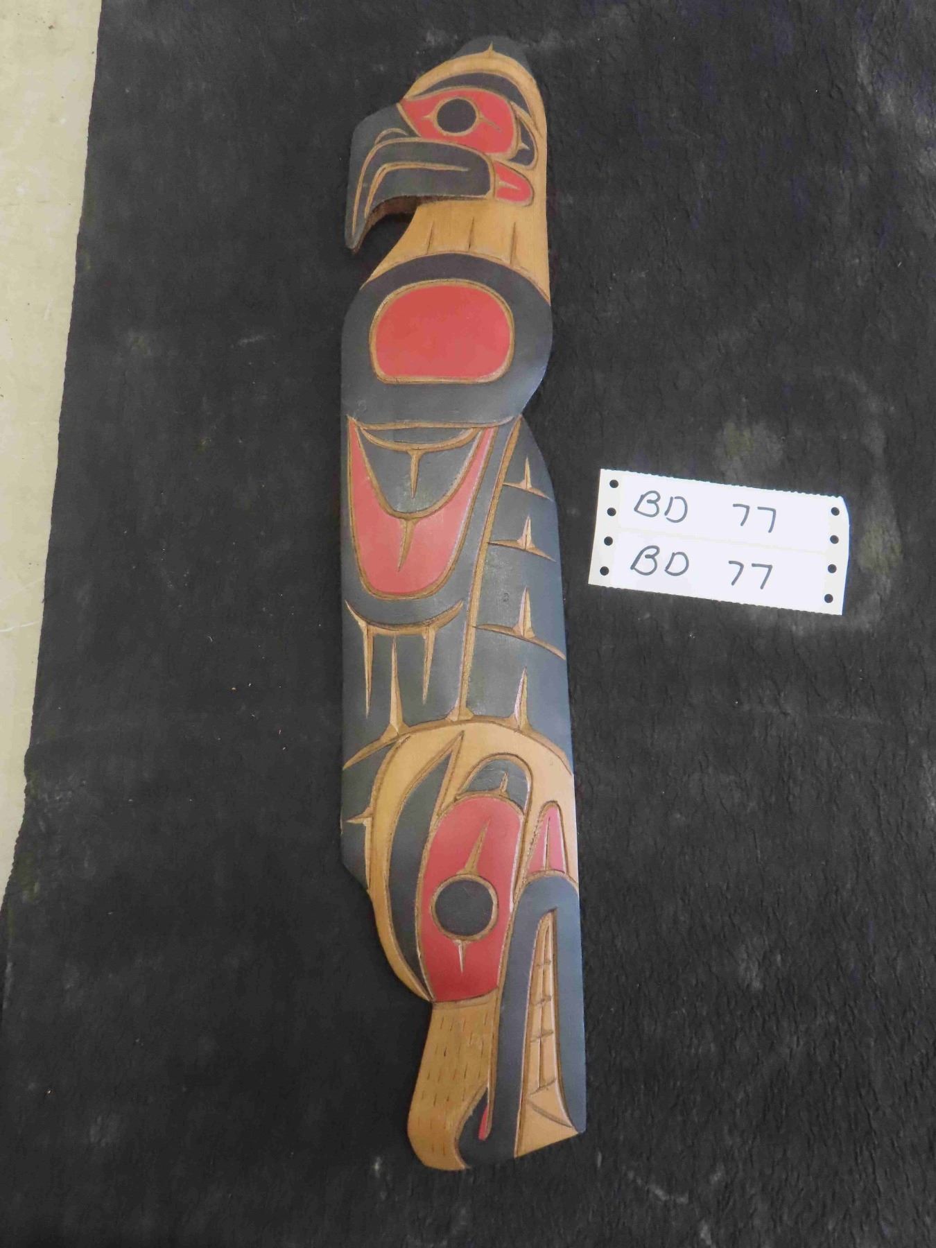 Haida Hand Vintage Haida First Nations Hand Carved and Painted Cedar Wall Plaque ...