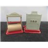Image 2 : 2 Antique Tin Toys (Cash Register & Paper Roll Dispenser) Made by U.S. Zone Germany 3''