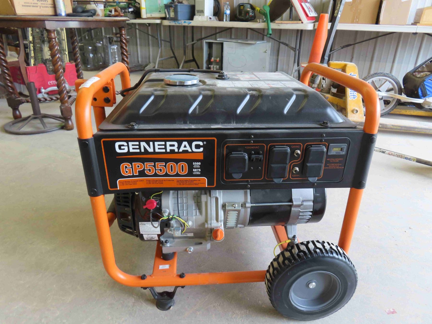 Generac 5500 059392 New Generac 5500 Watt Portable Generator .05 Hours