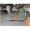 Image 1 : Good Aluminum Warehouse Cart with Checker Plate Deck 30'' x 60'' 