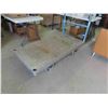 Image 2 : Good Aluminum Warehouse Cart with Checker Plate Deck 30'' x 60'' 