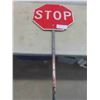 Image 1 : Metal School Crossing 'Stop' 'Slow' Double Sided Sign 18'' x 18''