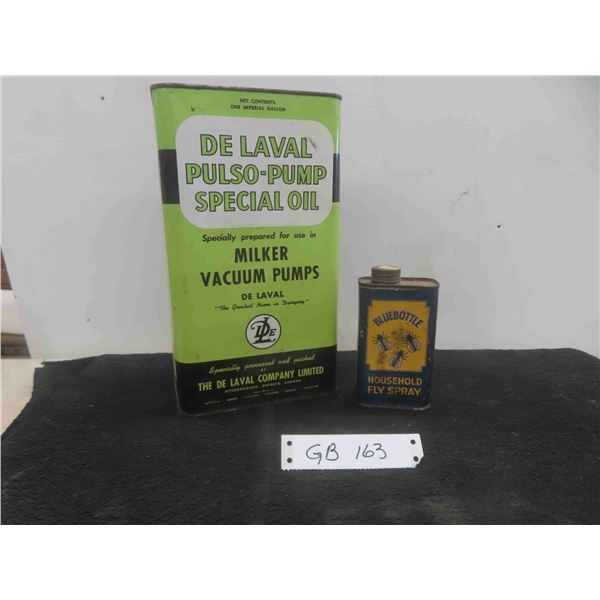 DeLaval Palso-Pump Special Oil 1 Gallon Tin , Blue Bottle Household Fly Spray 8oz Tin 
